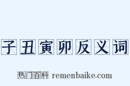 子丑寅卯反义词是什么意思的图片